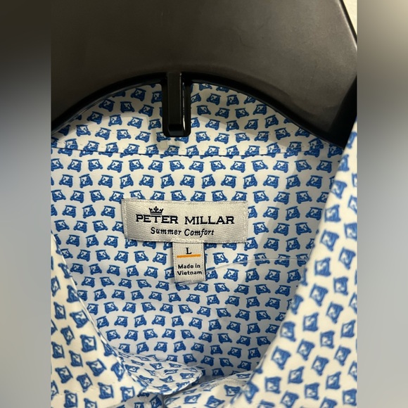 Peter Millar Men's Large Golf Cart Performance Jersey Polo MSRP $115 - Picture 6 of 11